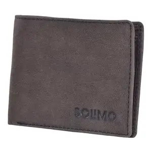 Amazon Brand - Solimo Nathan Leather Mens Wallet I Ultra Strong Stitching |RFID Protected| 8 Card Slots I 2 Currency Holders I 1 Coin Pocket|Sage