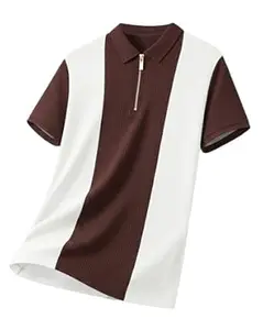 Enitor Stylish Half Sleeves Polo Neck T-Shirt for Mens, Casual Wear T-Shirt for Men, Formal Half Zipper T-Shirts for Boys, Summer Wear Tshirts for Boy