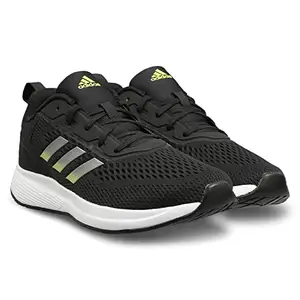 Adidas Men Synthetic Dezmer M, Running Shoes, CBLACK/DOVGRY/ACIYEL, UK-10
