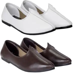 Vitoria Derby Shoes for Men | Shoes for Men with PU Sole | Comfortable & Lightweight |Durable & Trendy Design | Size : 8 | Color : Brown-White,VTR_3001_Jutti_BrwnWht_2J_GP_8