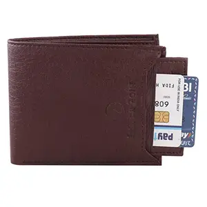 FZ FASHION ZONE Brown Artificial Leather Wallet (9 Card Slots)