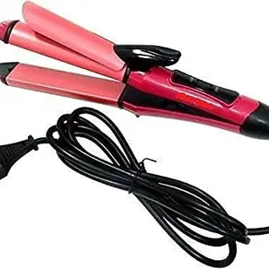 SHENKY Imperial Narrow fab 2 In 1 Hair Straightener And Curler For Women With Ceramic Plate | Hair Straightener And Curler Combo (Multi-Colour)