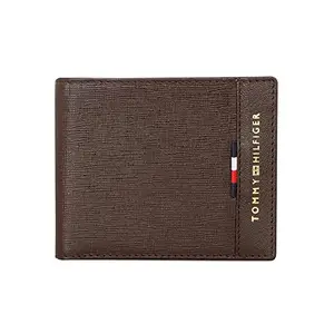 Tommy Hilfiger Leather Formal Men Two Fold Wallet (Brown, FRSZ)