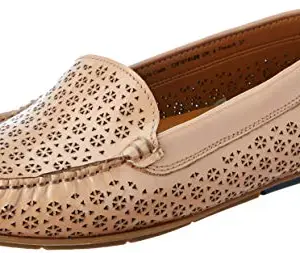 Ruosh Adults-Women Beige Leather Loafers-3 UK/India (36 EU) (2201070580)