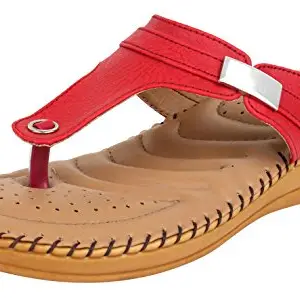 1 WALK DR SOLE ORTHOTIC COLLECTION Women's Red Fashion Sandals - 4 UK
