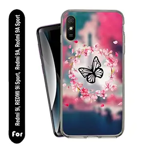 Generic Ambe Printed Soft Silicone Designer Butterfly Pouch Mobile Back Cover for Redmi 9i, Redmi 9i Sport, Redmi 9A, Redmi 9A Sport case and Covers | for Boys & Girls_130
