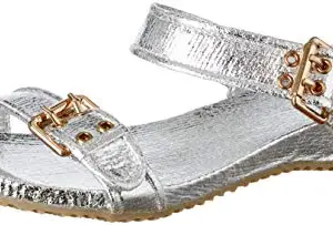 Carlton London CL Women's Raphaella Silver Fashion Sandals - 4 UK/India (37 EU) (CLL-3996)