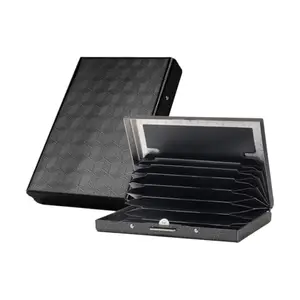 Stealodeal Stainless Steel Front Cube Mirror Design Credit/DebitATM RFID Blocking 8 Slot Card Holder