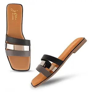 JM LOOKS Women Fashion Flat Sandal Comfortable Sole Fancy Design Sandals Solid Occasions Casual women & Girls