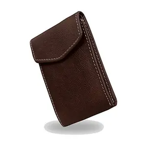 MATSS Coffee Brown Pu Leather Unisex Card Holder (A12021IB5)