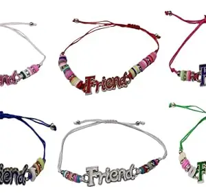 Multicolor Friends Stainless Steel Colorfull Friendship Bands For Girls,Boys, Men & Women Friendship Band for Friends Free Size (Modern, 8)