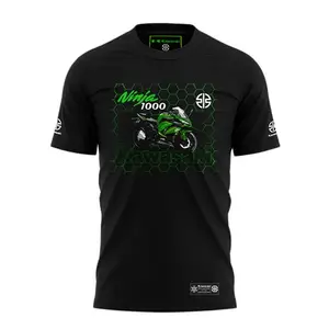 streetsoul moto apparels Kawasaki Ninja 1000 Printed Cotton Tshirt (Medium) Black
