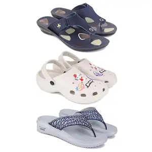 Women's Comfortable Sandal,Casual Lightweight Sandal for Everyday Wear | D_(COMBO-3)-1973-O10-1887-6-EURO-37