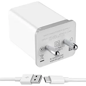 SHOPBUY 40W S Ultra Fast Type-C Charger for Sam-Sung Galaxy M21 2021 Charger Original Adapter Like Wall Charger | Mobile Charger | Qualcomm QC 3.0 Quick Charge Adaptive Fast Charging, Rapid, Dash, VOOC, AFC Charger With 1 Meter Type C USB Data Cable ( 40W, AT-15, OP1, White)