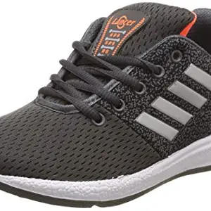 Lancer Mens INDUS-12 Grey Orange Running Shoe - 6 UK (INDUS-12_Grey Orange_6 UK)