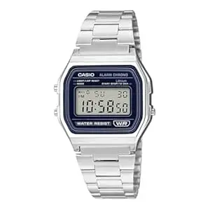 Casio Vintage A158WEA-2DF Digital Silver Watch Unisex (D425)