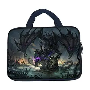 TheSkinMantra Skulled Dragon Chain Laptop Sleeve Bag with Handle Compatible for Screen Size 14.1 inches Laptop/Notebook 14.1 / MacBook pro 15 inch/MacBook pro 16 inch/Chrombook 14.1