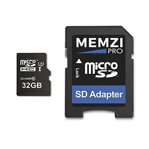 MEMZI PRO 32GB Micro SDHC Memory Card for Samsung Galaxy S9, S9+, Note 8, J2 Pro, A8, A8+ Mobile Phones - High Speed Class 10 95MB/s Read 60MB/s Write 4K Full HD Recording with SD Adapter