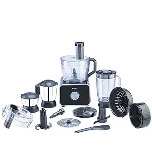 Bajaj FX-1000 DLX 1000 Watts Food Processor and Mixer Grinder with 9 attachments (Black) price in India.