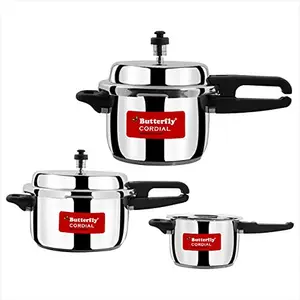 Butterfly Cordial 2L, 3L & 5L Stainless Steel Outer Lid Pressure Cooker price in India.