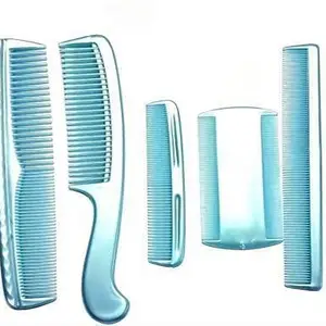 FYNX (BLUE) 4PCS + Lice Comb Hair Stylists Professional Styling Comb Set Variety Pack Great for All Hair Types & Styles (Color May Vary)