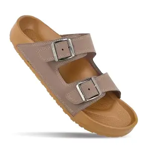 WALKAROO Men's Slip-On Comfort Sandals with Adjustable Buckles - WC4255 Tan