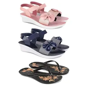 Women's Comfortable Sandal,Casual Lightweight Sandal for Everyday Wear | TBS-(3-COMBO)-1968-1972-O20-7