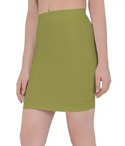 THE BLAZZE Trendy Women's Lycra Stretchable Mini Pencil Skirt L845 1613 (38, GRN)