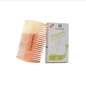 C I BLACK BOOM Organic young green neem wooden comb C01 keep in pocket! fine and wide teeth on two sides. for men and women!|