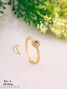 Beautiful ring for girls and women in 1gram gold plating| design - 886 stylish and beautiful design Rings