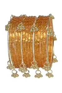 Swara Creations Kashmiri Ghungroo glass Bangles set | Viral Raindrop Multi Set for Women and Girls | Set of 16 Pcs (SKU415)