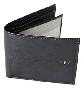 Laps of Luxury - Genuine Leather Premium Wallet Black Color with 'A' Alphabet Key Chain Combo Pack