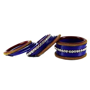 MAYA FASHION Blue Stone Acrylic Bangle Elegant Extra Large Size Bangle | Perfect Fit for Plus Size banglesTrendy and Comfortable Fit for woman and girls | (Sku-ban1567)