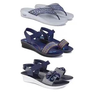 Women's Comfortable Sandal,Casual Lightweight Sandal for Everyday Wear | TBS-(3-COMBO)-1887-1935-1972-6-EURO-37