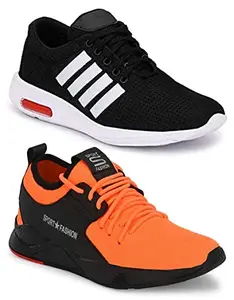 TYING Multicolor (9063-9324) Men's Casual Sports Running Shoes 8 UK (Set of 2 Pair)