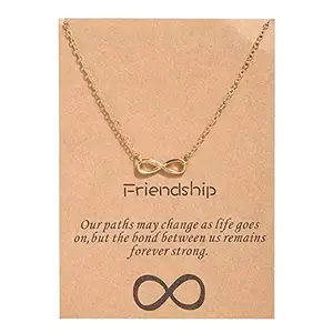 The Bling Stores Gold Plated Infinite/Infinity Pendant Necklace for Women and Girls