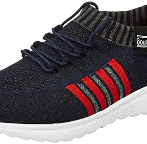 Bourge Men's Loire-z-172 Navy and Red Running Shoes-6 Kids UK (Loire-z-172-06)