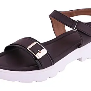 Right Steps Women Dark Brown Fashion Sandals-3 UK (36 EU) (G5F-BR-3)