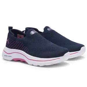 ABROS Wendy ASSL0200 Black/Peach Women's Sports Shoe s (Navy-Fuchsia, 6)