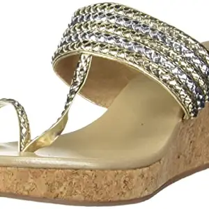 Mochi Women's Gold Slipper (34-9908)