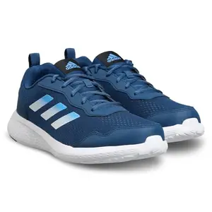 adidas Men Synthetic & Textile Restound M Running Shoes BLUNIT/FTWWHT/PULBLU UK-8, Dark Blue