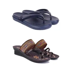 Women's Comfortable Sandal,Casual Lightweight Sandal for Everyday Wear | (COMBO-2)-1977-1951-6-EURO-37