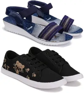 BERSACHE Extra Soft Classic Casual Slides for Women with Regular wear | Ultra Soft & Flexibility Technology | Combo(APP)-1930-1629 Multicolor