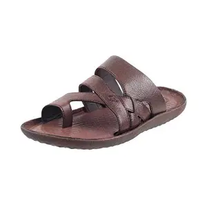 Mochi Men Tan Leather Sandals 7-UK (16-193-23-41)