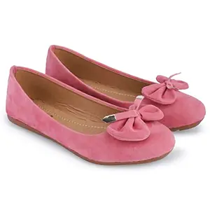 SKOLL Casual Stylish Comfortable Flat Bellies Shoes for Women and Grils Daily Use Wear. Pink