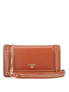 Da Milano Genuine Leather Orange Ladies Wallet (LSW-10013A)