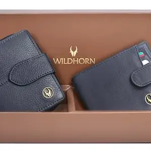 WildHorn® Leather Wallet for Men & Women | Wallet Combo for Men | Genuine Leather Purse | Premium Gift Box Edition | Gift Box for Birthday, Anniversary