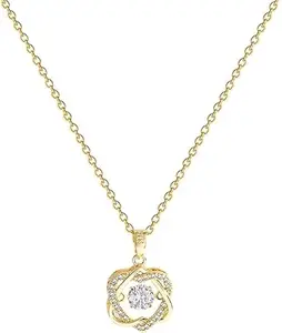 Women's Fashion Hub Heart pendant necklace chain for women & girls anti tarnish stainless steel stylish Neck Chain | Locket | Modern Design | Birthday Special Occassion Gift | Aesthetic Jewellery | Accessories (Gold)