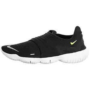 Nike Men's Free Rn Flyknit 3.0 Black/Volt-White Running Shoes-12 Kids UK (AQ5707-001)