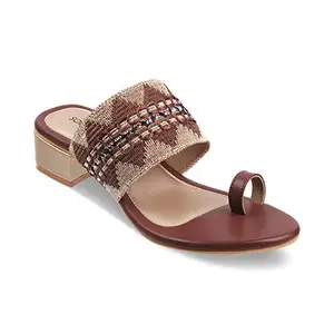 SOLE HEAD Brown Heels Women Sandal